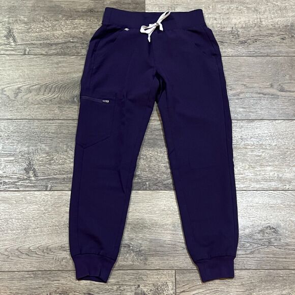 Figs Women's Purple Plum Scrubs Set - XS Catarina Top, XXS Zamora Pants - Picture 8 of 12